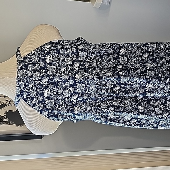 THML, SUMMER Blue and white dress with pink enbroidery medium. Y2K - Picture 5 of 11